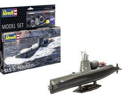 foto van Revell Modelbouwpakket Militaire voertuigen - 65184 U.S.S. Nautilus - SSN-571 - Amerikaanse Onderzeeër - Model Set Plastic - 1:305 -