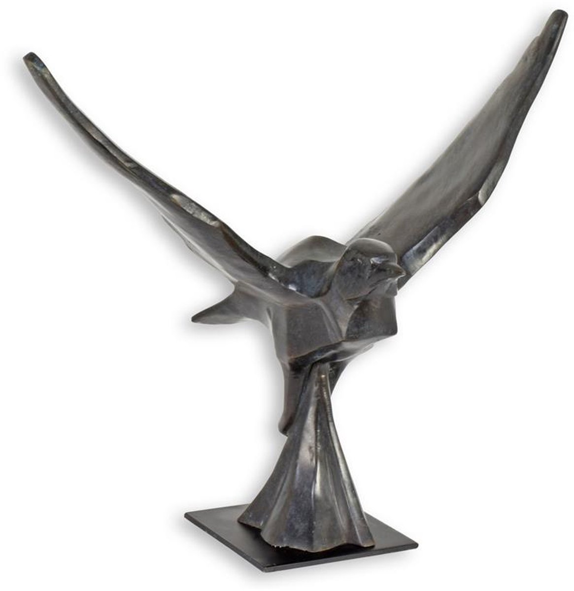Baakman Bronzen beeld - Vliegende duif - sculptuur - 51 cm hoog bronskleuri
