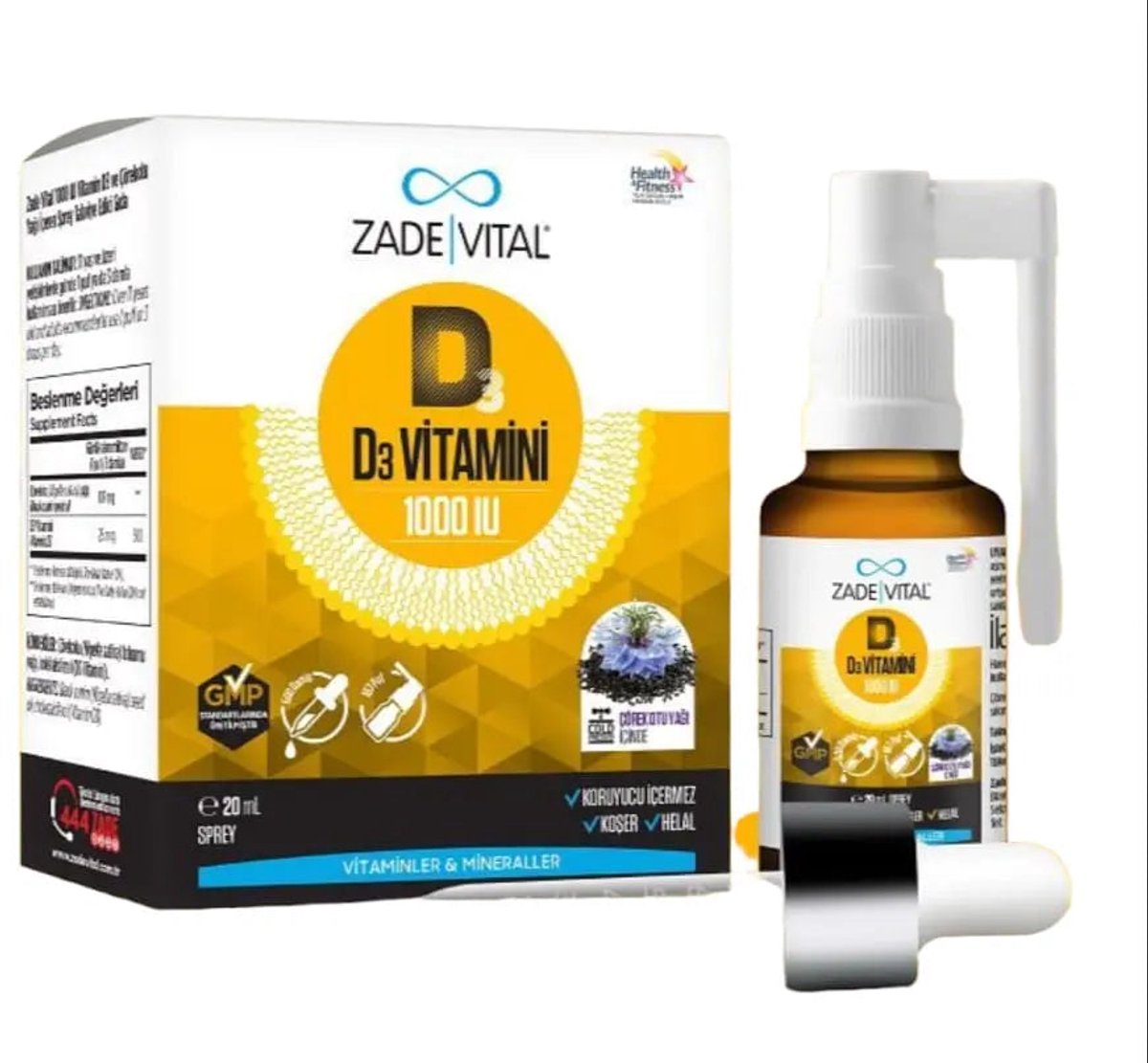 Zade Vital Vitamine D3 en zwarte komijnolie