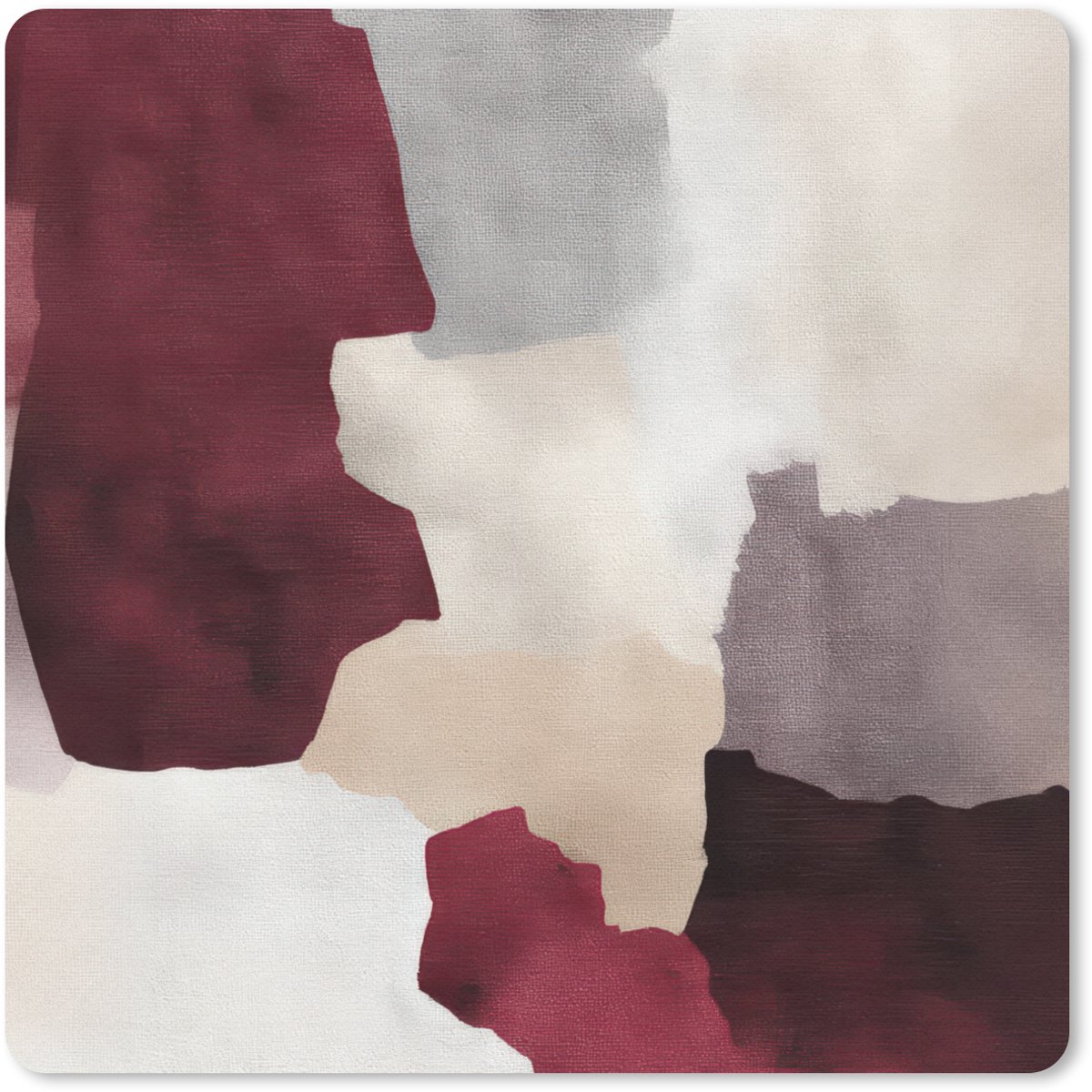 Muismat 20x20 cm - Mousepad Abstract - Kleurbakken - Rood - Muismatten