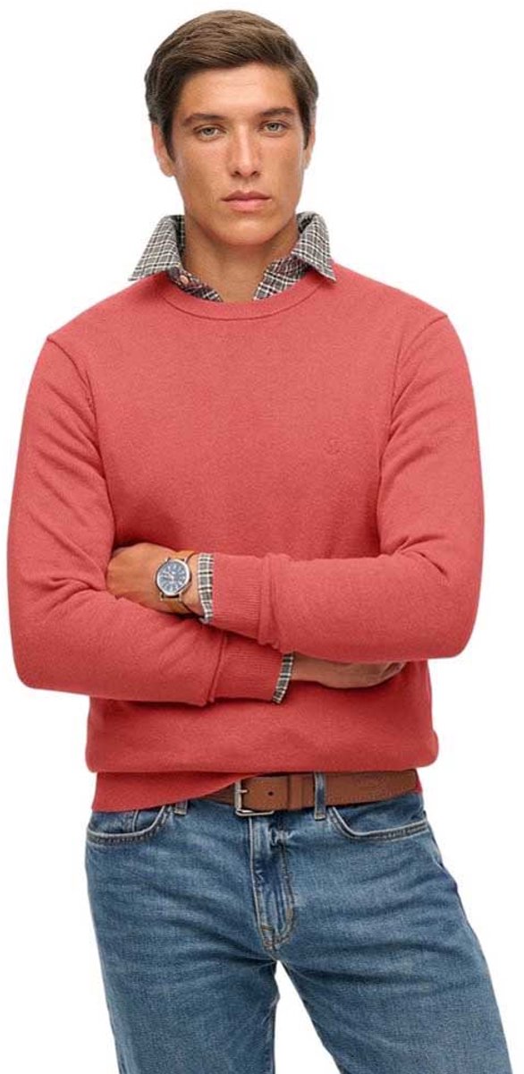 Superdry Essentials Katoenen Trui Heren Sweaters Roze