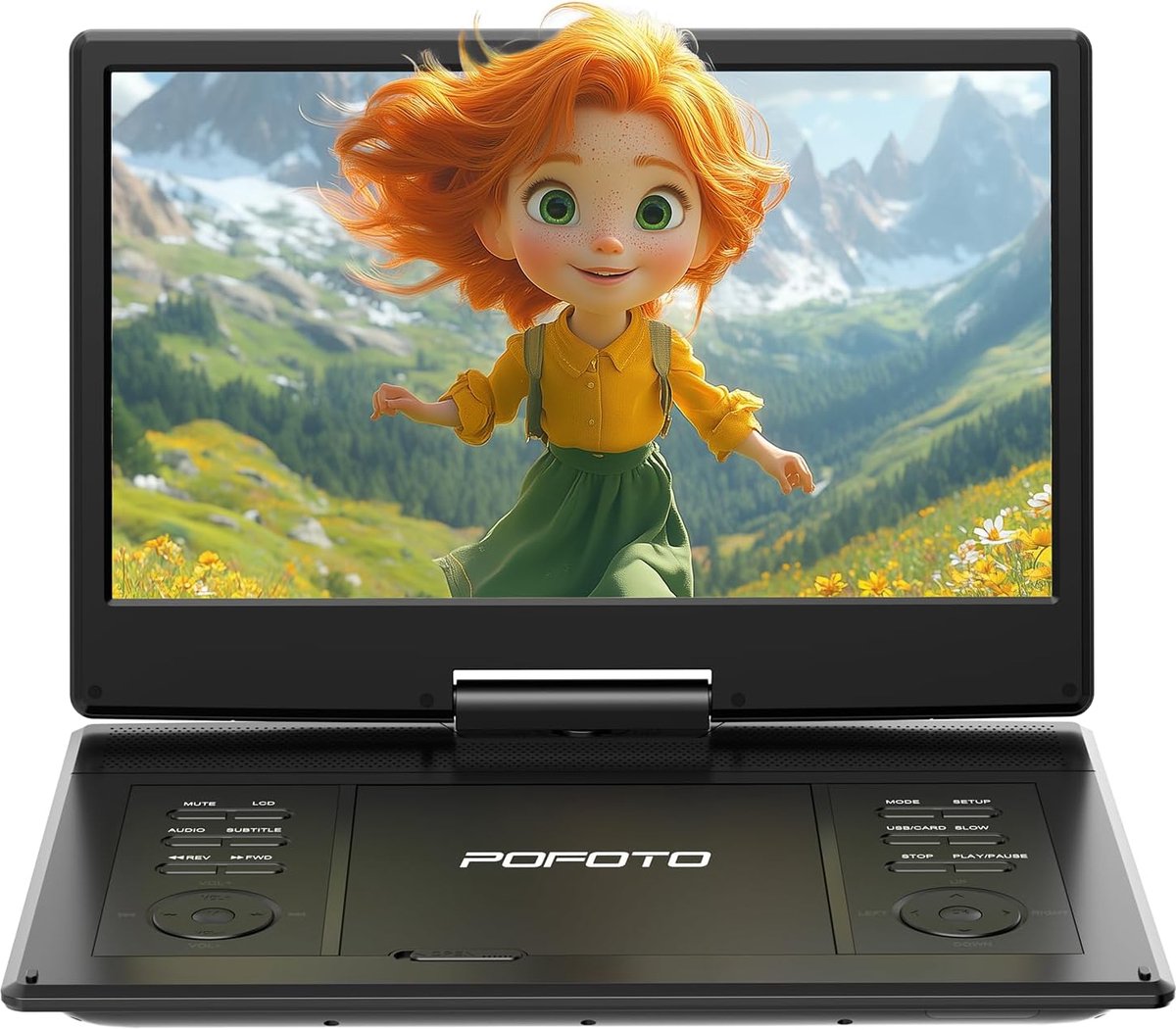 Draagbare DVD-speler 15,7 inch met 14,1 inch HD-scherm, 6 uur batterijduur, multiformaat ondersteuning en schokbestendig ontwerp