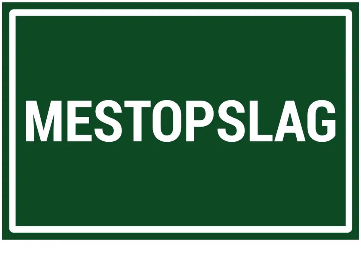 Mestopslag sticker | 18 x 12 cm