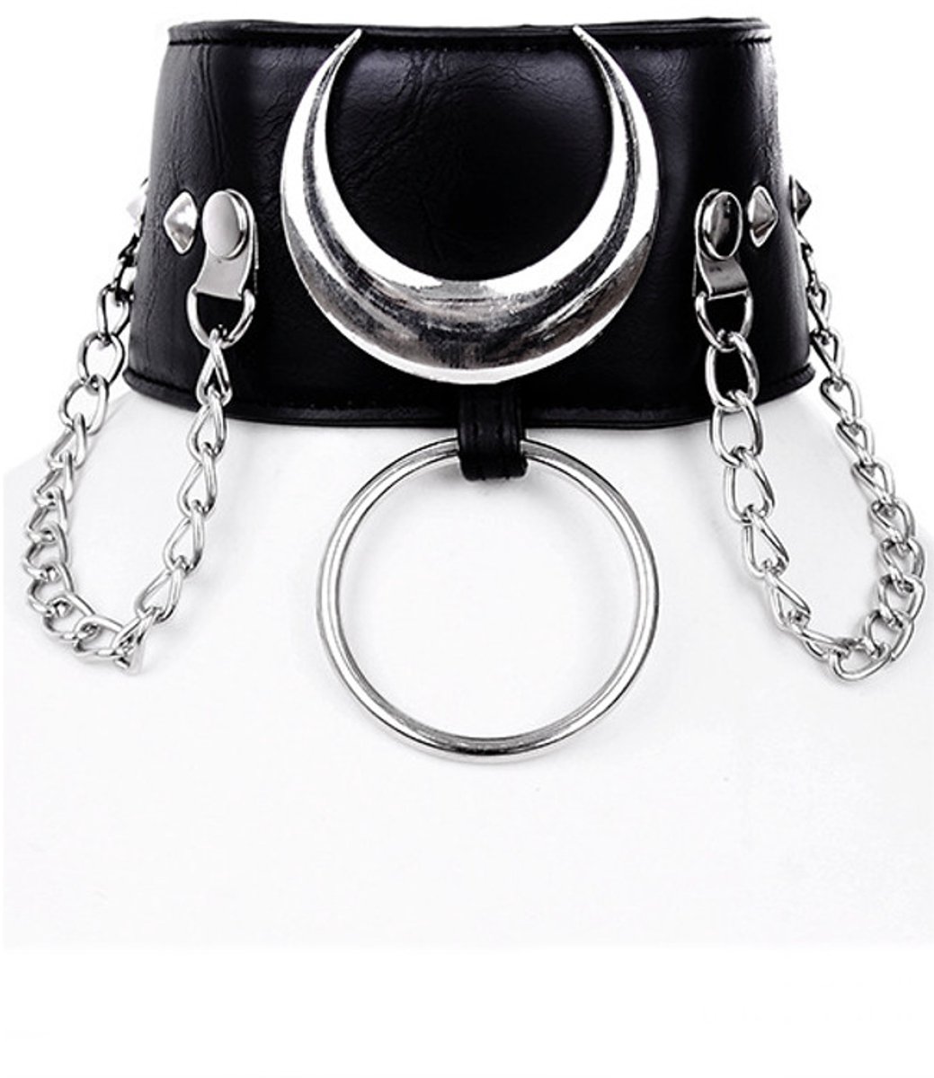 Restyle - Iron moon Choker - Zwart