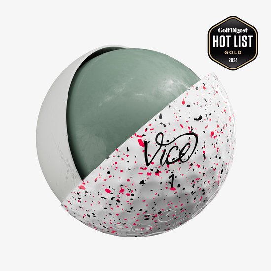 Vice Golf Pro Air - 12 golfballen - Drip Rood Zwart - Urethane cover - 3-delig - Hoge vlucht & lange carry van Merkloos — afbeelding 5