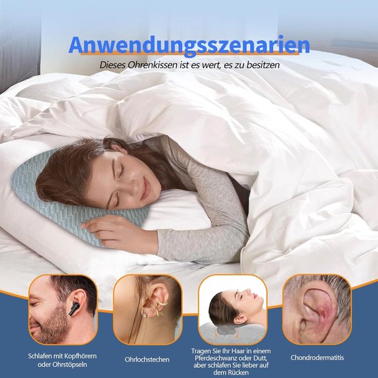 Oreiller perçant l'oreille pour les dormeurs latéraux, oreiller avec trou d'orei