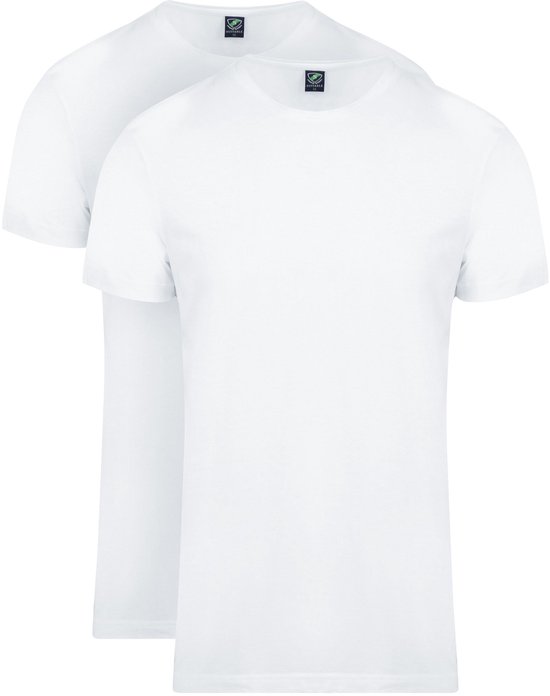 Adapté - Lot de 2 t-shirts en Bamboe à col rond - L - Coupe moderne