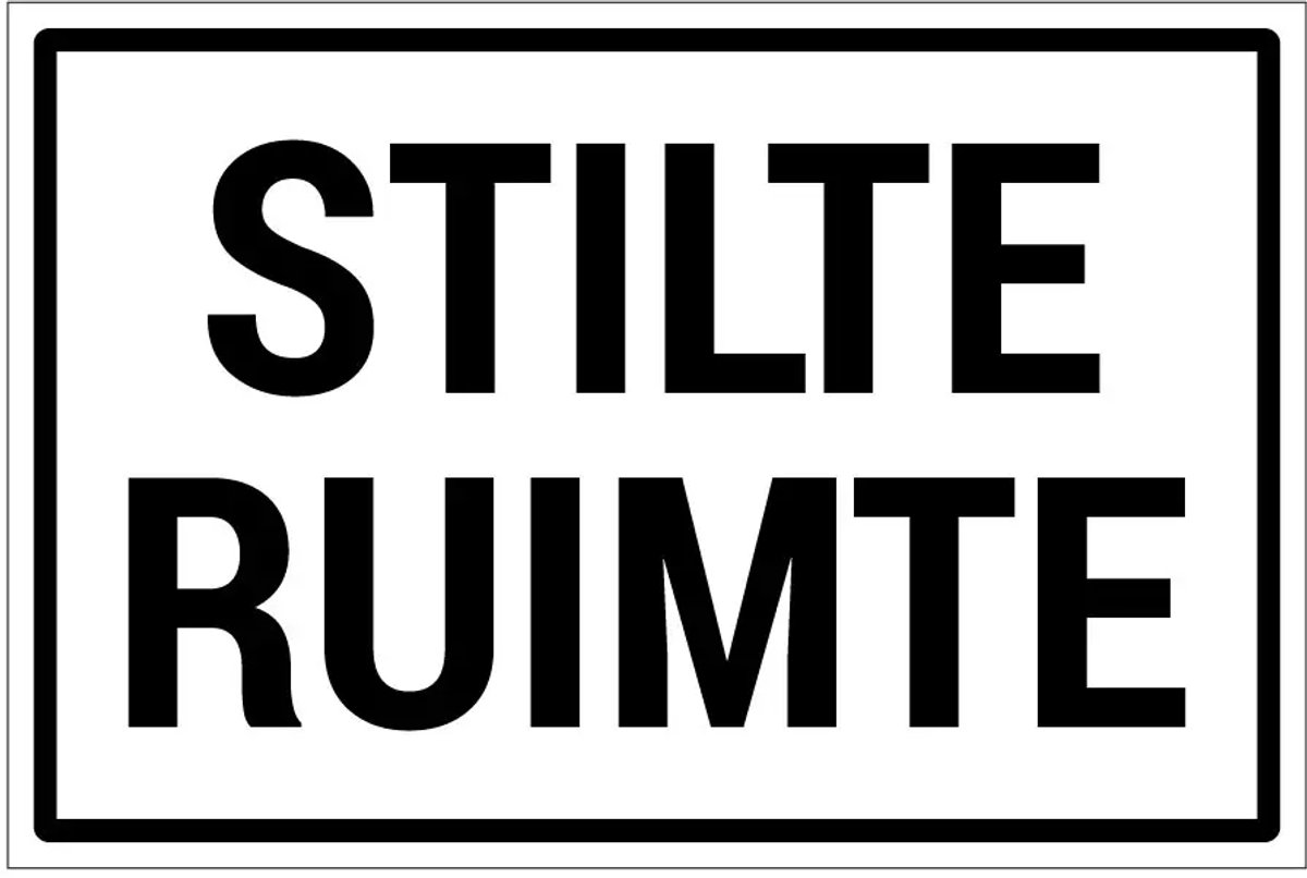 Stilteruimte sticker | 30 x 20 cm