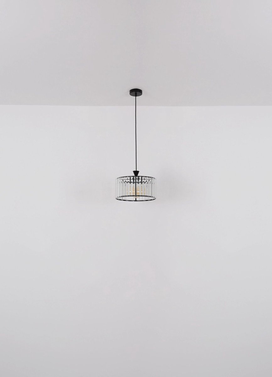 Globo - hanglamp - JORDANA - zwart - glas - Ø 31cm - E27 - 15742H