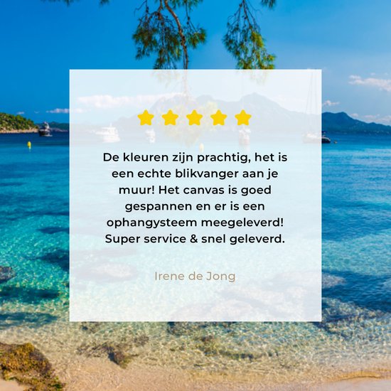 Peintures sur toile - Plage - Mer - Bateau - Majorque - 120x80 cm - Décoration murale