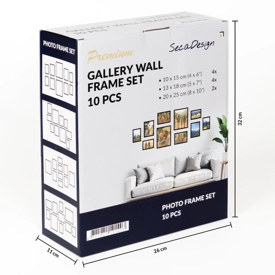 Set de Cadres photo SecaDesign – Collage de cadres photo avec 10 Cadres