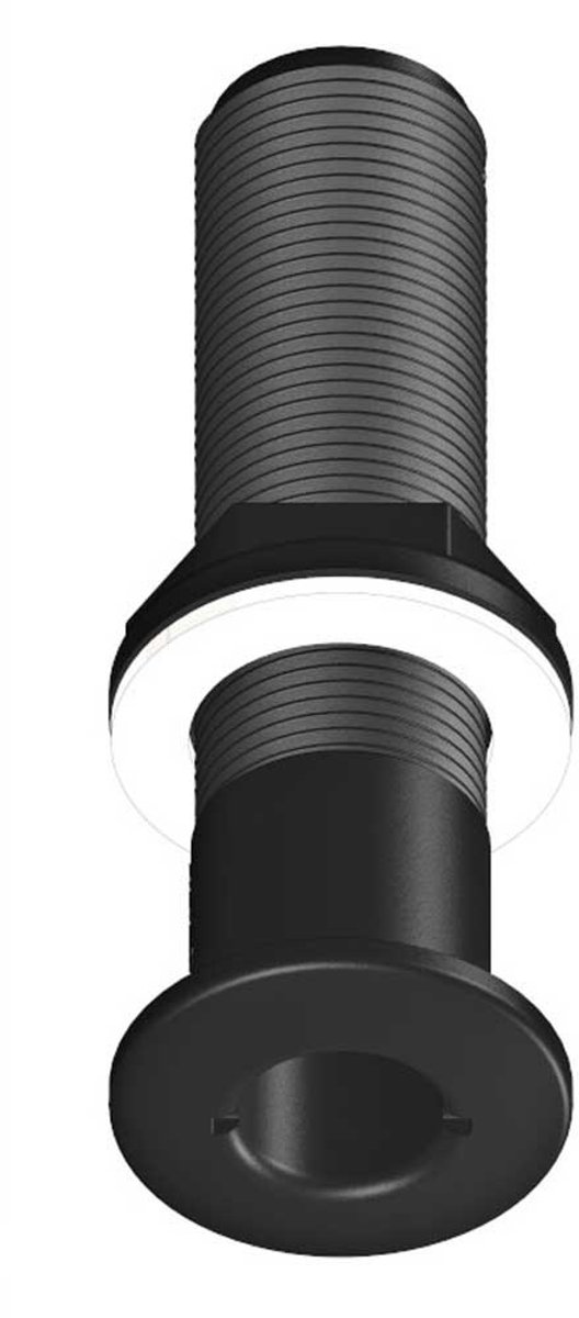 Trudesign Lang Doorvoer Met Schroefdraad 140 Mm Zilver 1´´