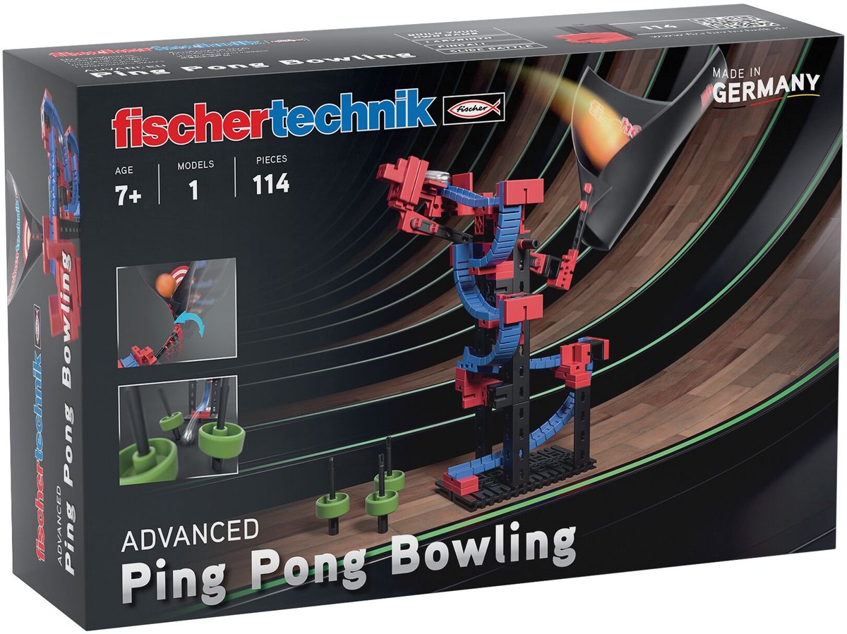 fischertechnik Advanced Ping Pong Bowling - behendigheidsspel met 114 componenten thumbnail 2