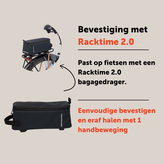 New Looxs ® Sports Trunkbag Lock MIK 2.0 - Tas voor ART Slot - Voor MIK Bagagedragers - Kettingslot Tasje - 4,5 liter - Zwart van New Looxs — afbeelding 5