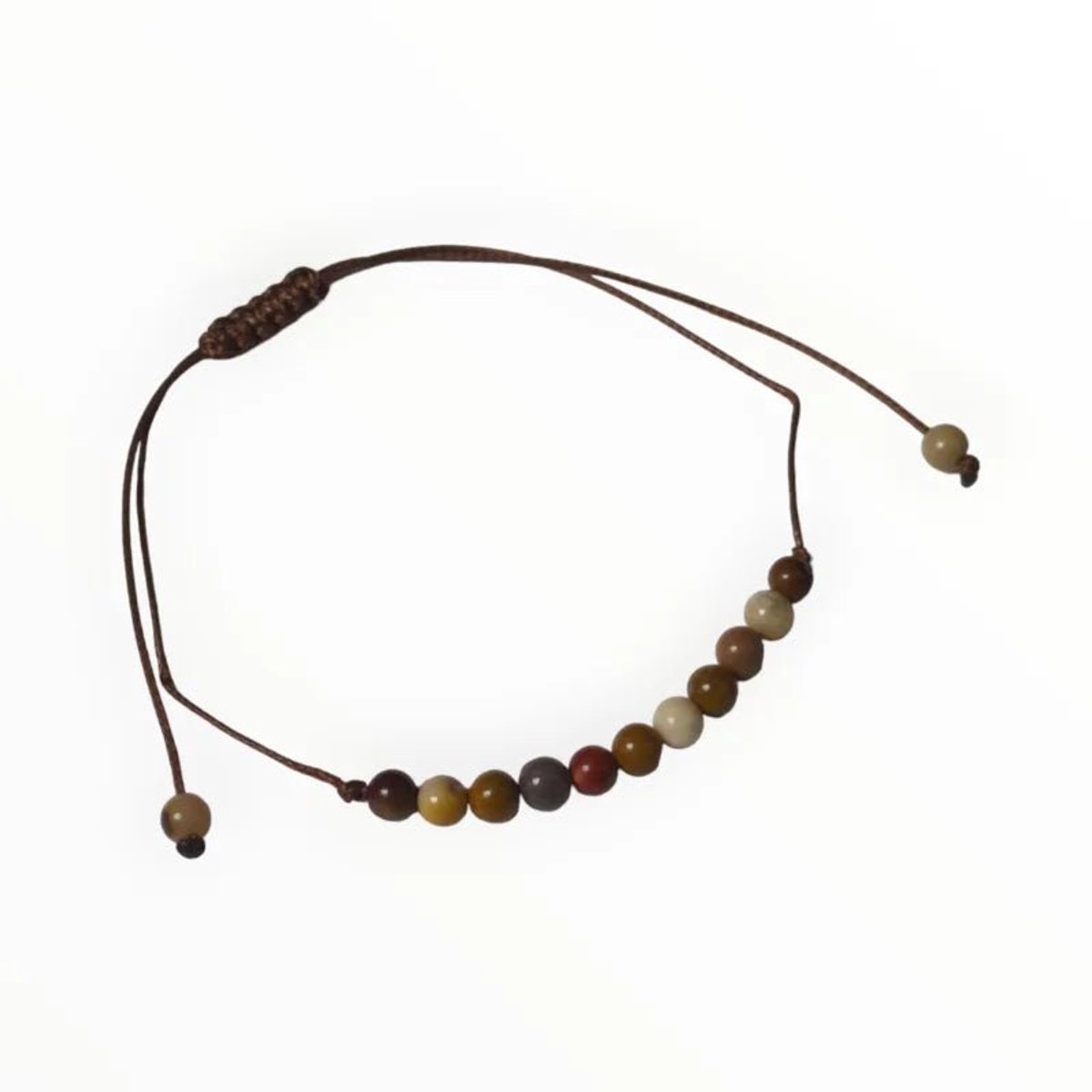 Aramat Jewels - verstelbare natuursteen armband -handgemaakt- Agaat