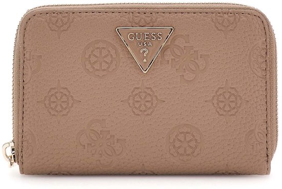 GUESS porte-monnaie Cresidia II SLG Zip Around Wallet Dark Taupe Logo