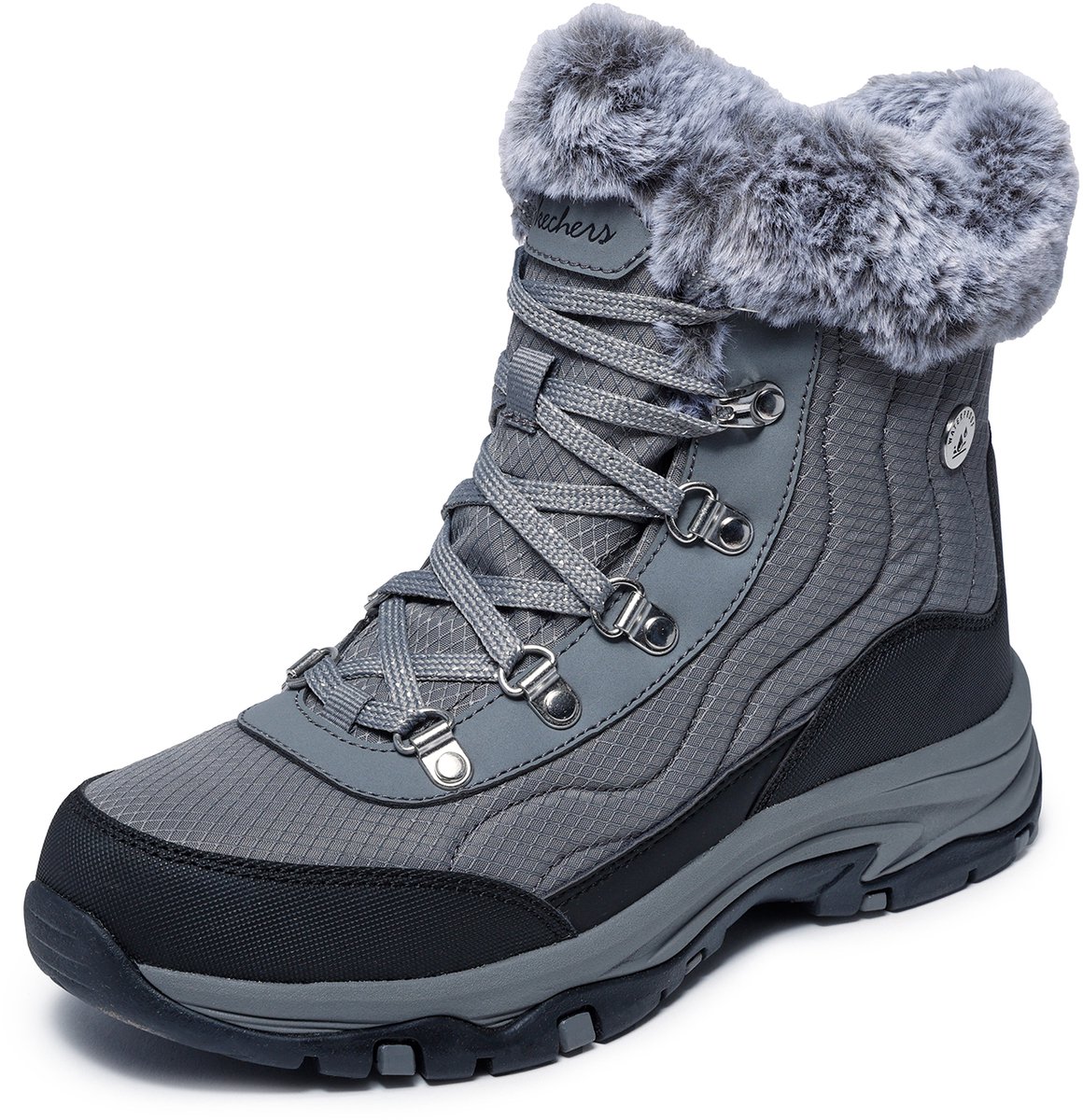 Skechers Dames Trego Stormie Winterlaarzen Boots 167893 CCL Charcoal