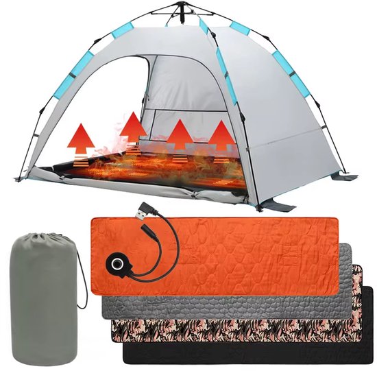 Outdoor USB Verwarmde Slaapmat - Elektrische Verwarming Pad voor Camping, Wandelen en Reizen - Warm Slaapzak Matras - Elektrische Mat - Camping Accessoires - Reisuitrusting van LUXSURE — afbeelding 3