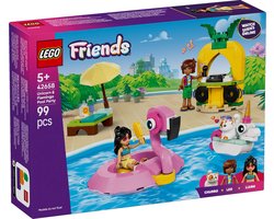 foto van LEGO Friends Zwembadfeestje met Flamingo en Eenhoorn Speelgoed - 42658