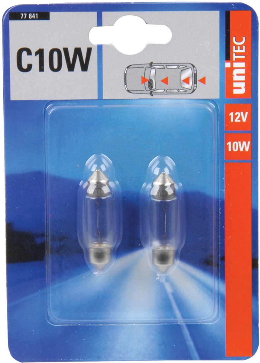 Unitec 77841 Soffittelamp Standard C10W 10 W 12 V