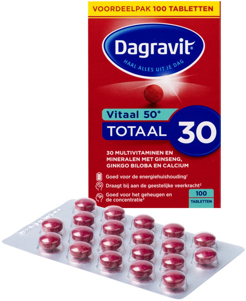 Dagravit Totaal 30 Vitaal 50+ - 3 x 100 tabletten - Voordeelverpakking