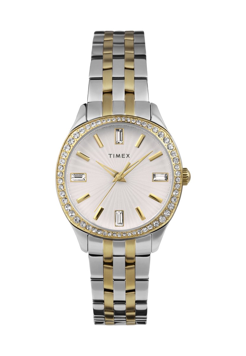 Timex Ariana Kwarts Analoog Horloge Tweekleurig Kast: 100% Loodarm Messing | Armband: 100% Roestvrij Staal 36 TW2W17700AJ