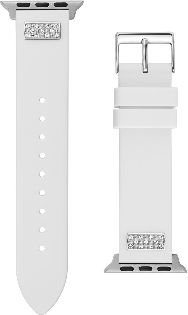 Guess Raad Appel® (38 Mm-40 Mm) Band Horloge Wit Geval 100%: Na | Armband 100%: Siliconen NA CS2005S1