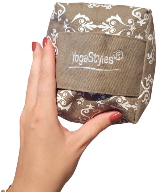 YogaStyles meditatiekussen - mini bolster design XS - grijs - van YogaStyles — afbeelding 4