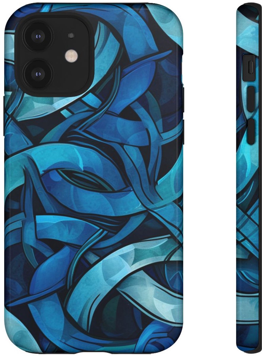 Blauw Keltisch Knoopmotief – Telefoonhoesje Geschikt voor iPhone 12