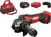 Meuleuse d'angle sans fil SKIL 115 mm - 20 V - Meuleuse d'angle - Avec poignée latérale et housse de protection - Poignée souple - Sac de transport, chargeur rapide et batterie 4 Ah inclus - Skil 3920 DD