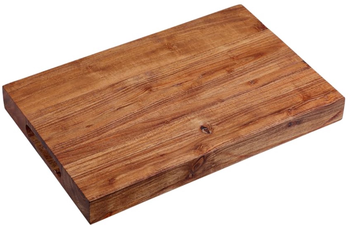 Azomor® acaciahouten snijplank met handgrepen voor stabiel gebruik