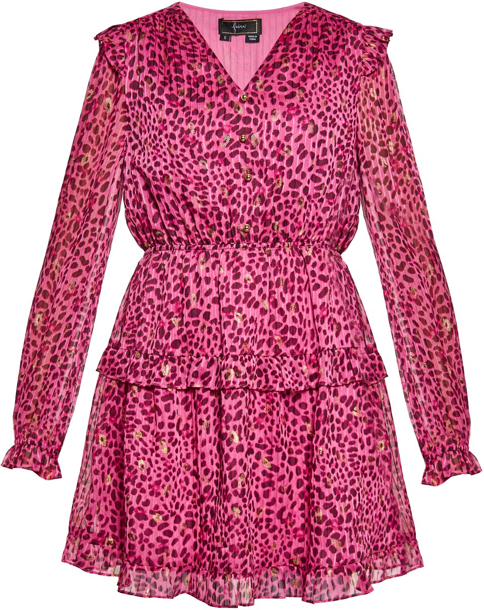 Faina Jurk Roze Veelkleurig