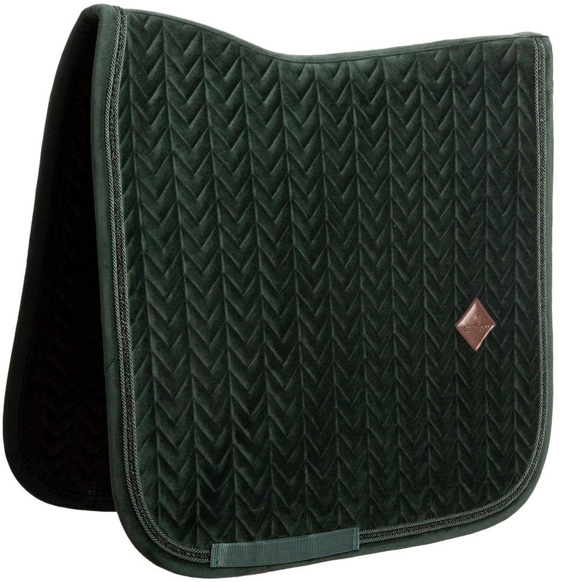 Kentucky Horsewear - Zadeldoek velvet mini Pearls dressuur dennengroen