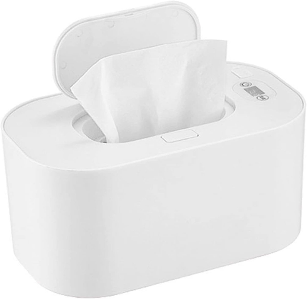 Wet Wipes Warmer, Baby Wipes Dispenser Wipes Holders, Portable Uniform Heating Adjustable Heated Wipes Dispenser - Large Capacity, LED Screen（wit）