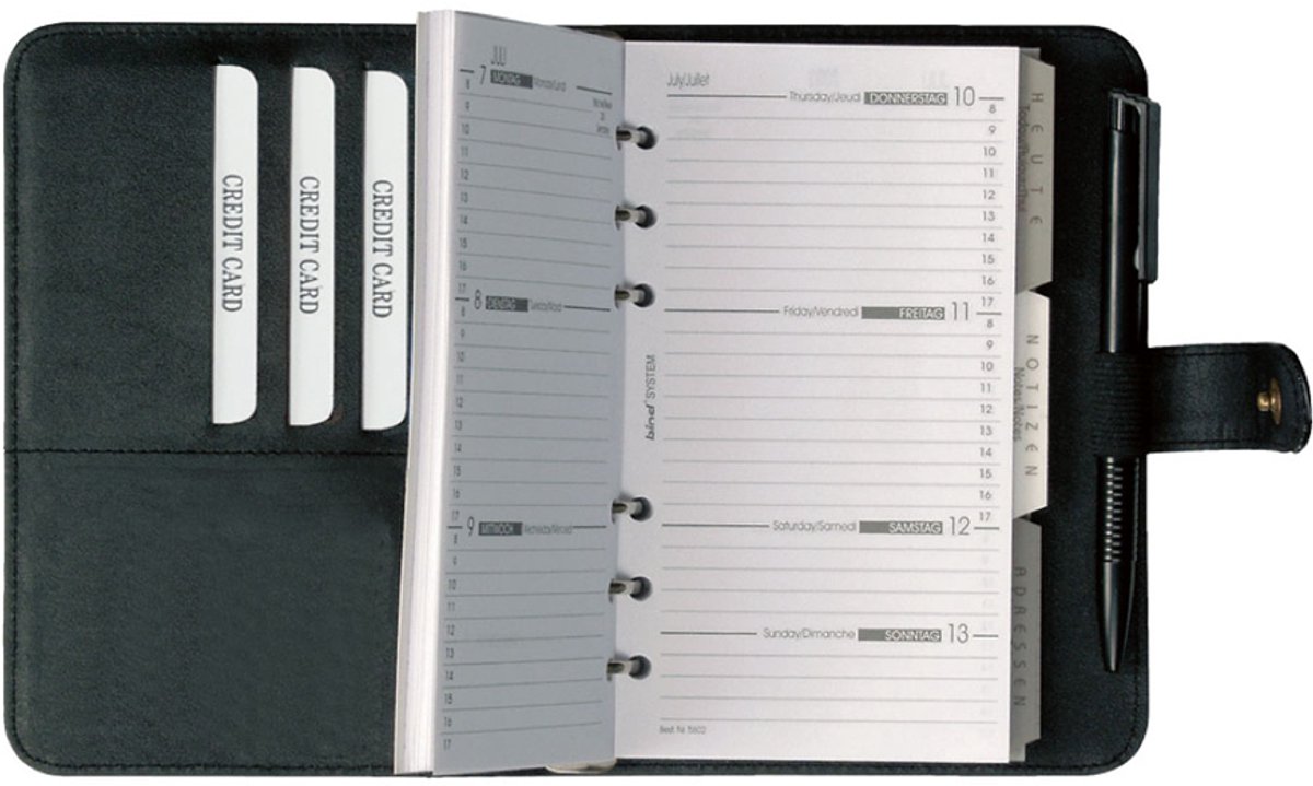*conferentiemap A6 Bind 13 x 18,5 x 3,5 cm zwart