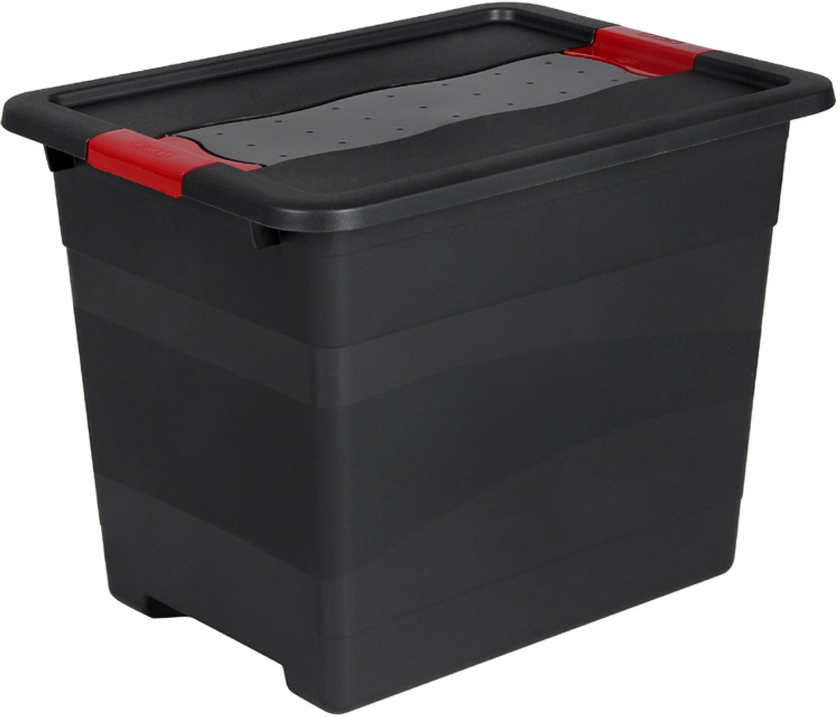 Transportbox Met Deksel 39x29x30 - 24 L Zwart Eckhart Keeeper 10845