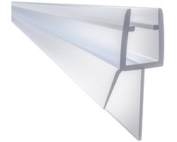 Aica Model 2 Douchestrip Eén strips 90 cm-Geschikt voor 8 mm Glas-Transparant PVC-Waterdicht-flexibele vin 18 mm breed-Op Maat te Snijden