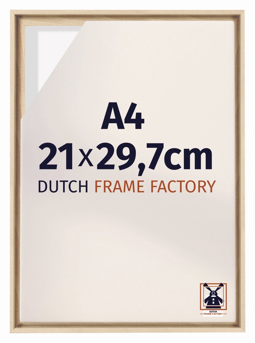 Dutch Frame Factory Baklijst 21x29,7 cm - Beuken - Geschikt voor Canvasdoek - MDF Baklijst Lausanne