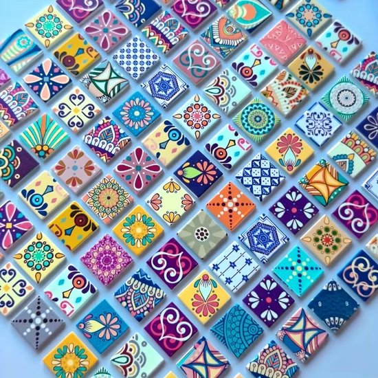 Carreaux de Mosaïque DIY 220 g – Mix Couleurs Décoration 3D – Petits Carreaux Décoratifs pour Projets Créatifs