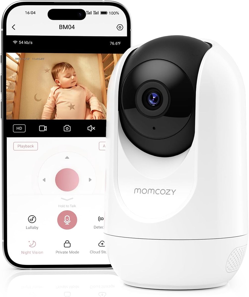 WiFi Babyfoon Extra Camera met 1080P Scherm en Wandhouder - Slimme Babymonitor