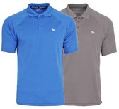 2-Pack Donnay - Sport polo (Björn) - Multi Sportpolo - Heren - True-blue/Steel-grey (732) - maat M