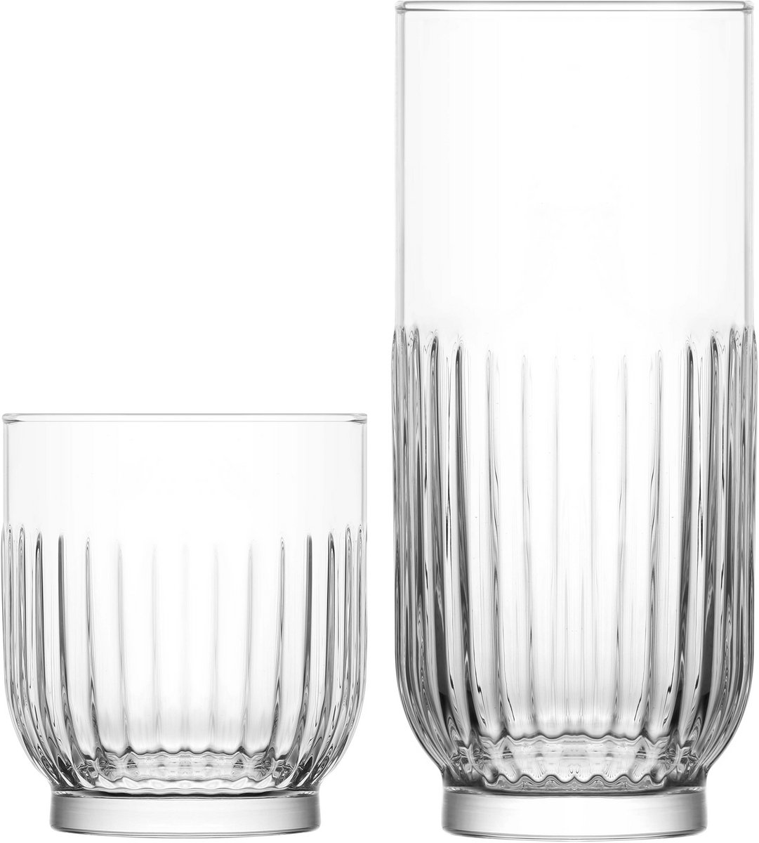 Mammoet - Lily - Glazenset - 12 stuks - 40 cl & 33 cl - Longdrinkglazen & Waterglazen
