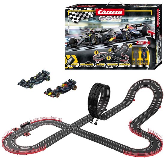 Carrera Go!!! Racebaan - GO!!! Max Competition - F1 Heroes Showdown - Max Verstappen vs. Lewis Hamilton - 6,3m - 22 onderdelen - 1:43