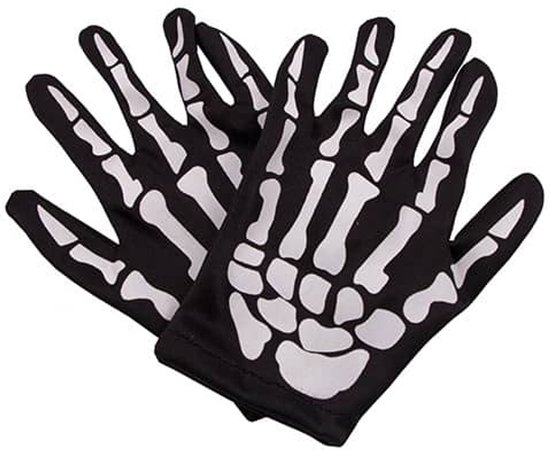 Folat Original - Handschoenen Skelet Kind - Halloween - Halloween accessoires - Halloween verkleden