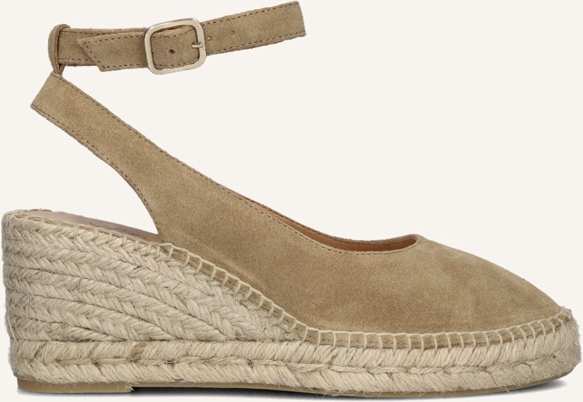 AYANA Yu669 Espadrilles - Met Sleehak - Dames - Taupe - Maat 38