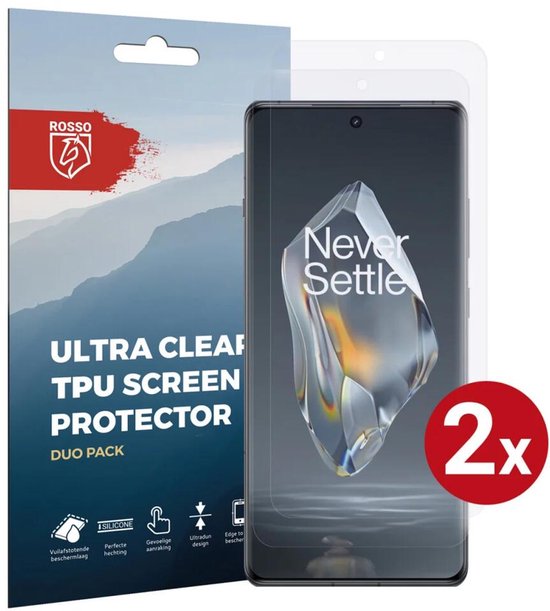 Rosso Protecteur d'écran Ultra Clear Duo Pack adapté à OnePlus 12R | Feuille de TPU | Case Friendly | 2 pièces