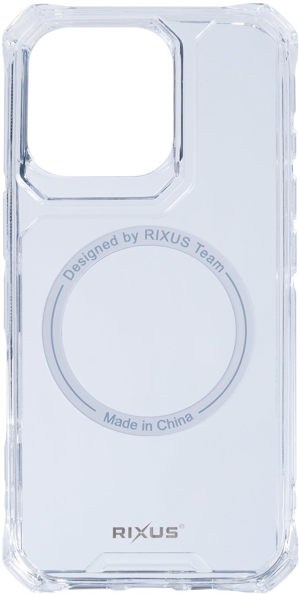 Rixus Armor-X Anti Shock Case With MagSafe For Apple iPhone 16 Pro Transparent
