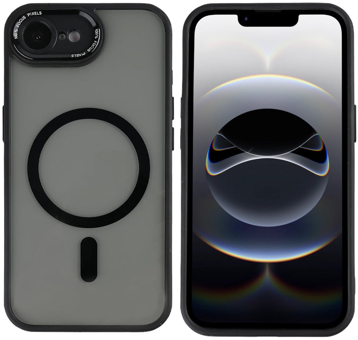 Rixus Classic 04 Case With MagSafe For iPhone 16e Black