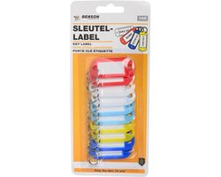 Omslag van Benson Sleutellabels - Kunststof - Beschrijfbaar - Assorti - 10 stuks