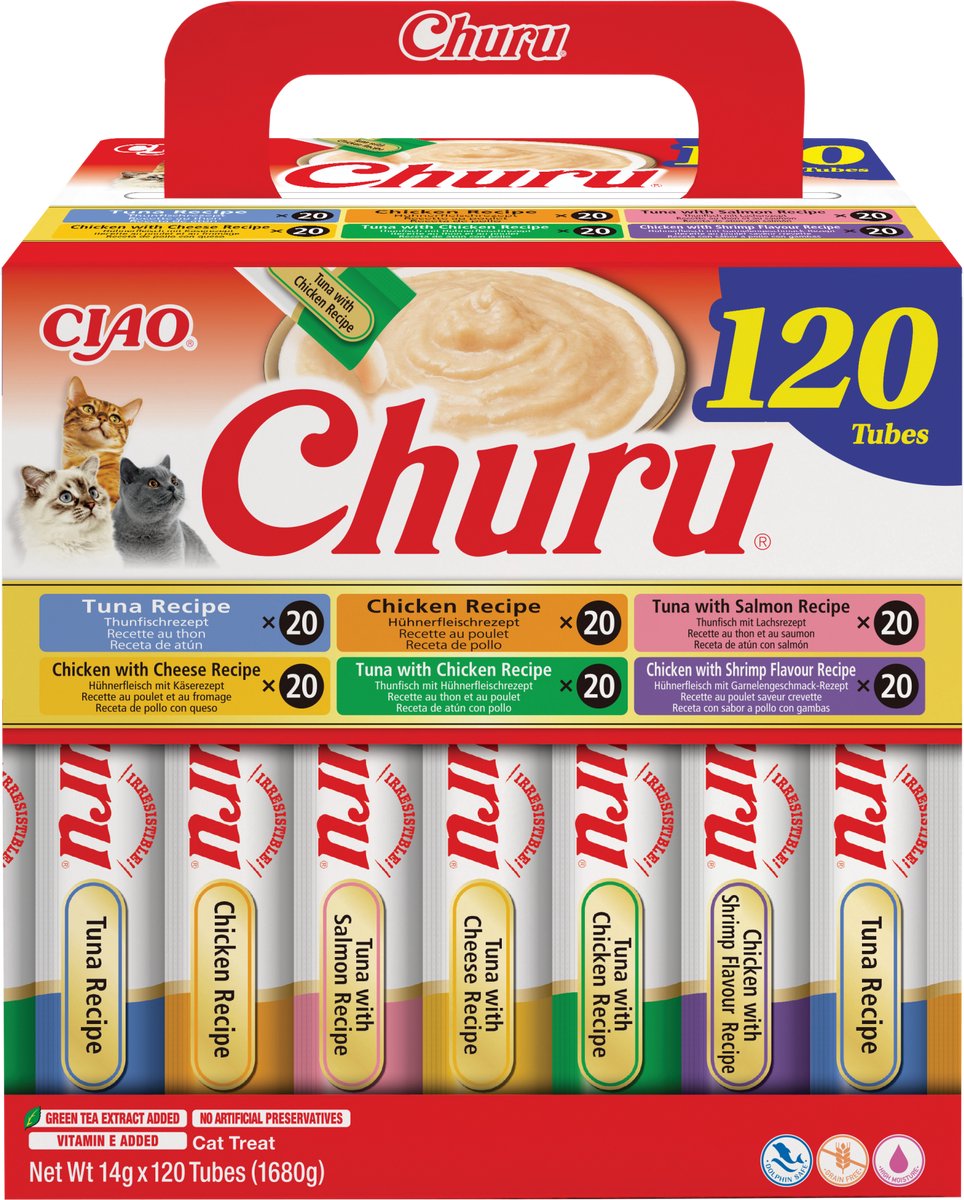 CIAO Churu kat Multipack Tonijn en Kip - 120 stuks